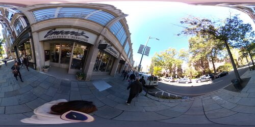 A still from a 3D video students shot near the CCAM, in downtown New Haven.